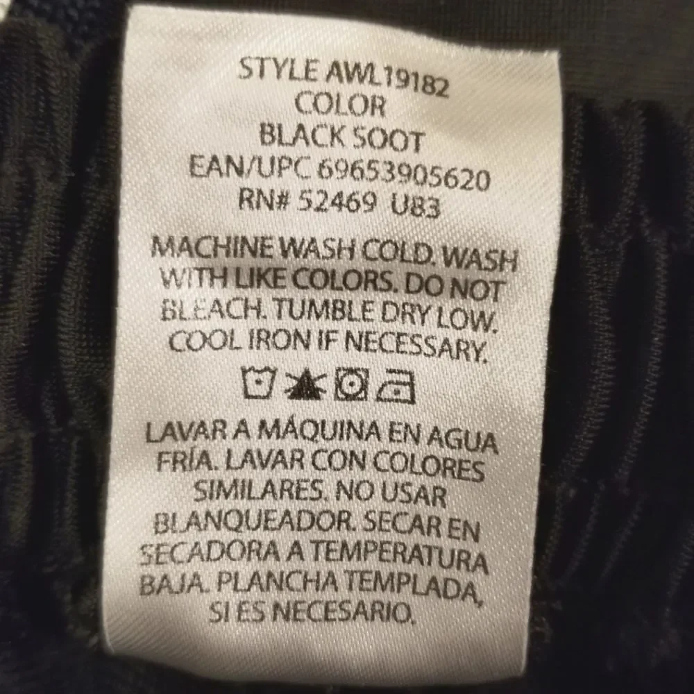 SOLD Athletic Works Black Drawstring Joggers Sports Workout Pants - Picture 5 of 5